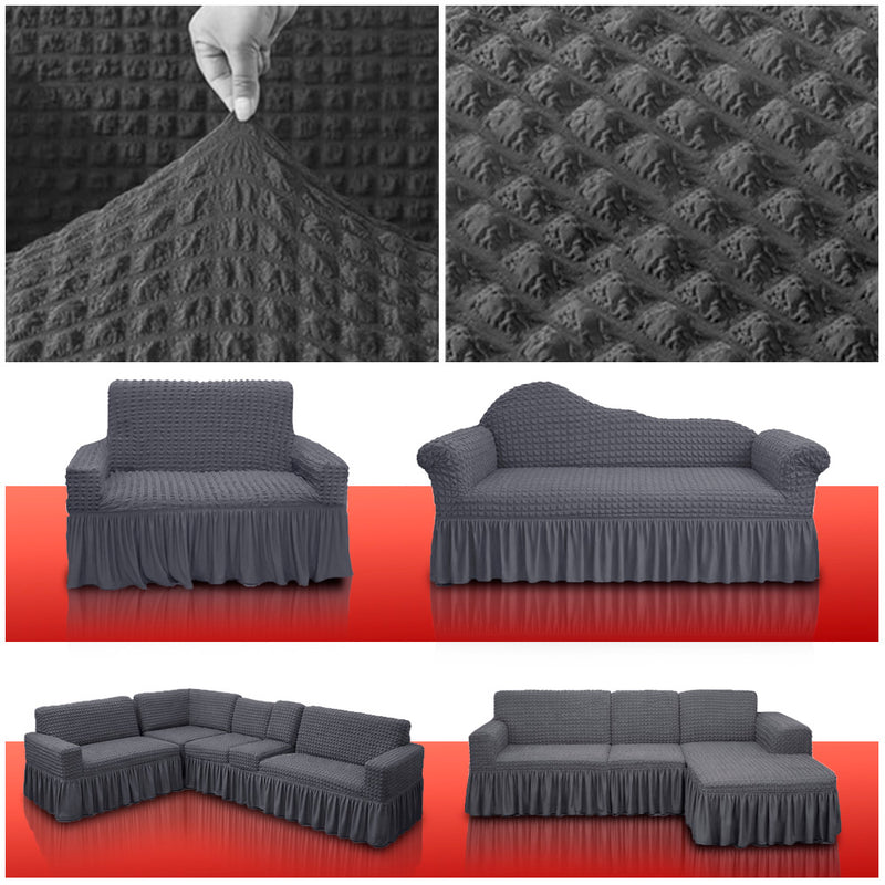 Premium Turkey Sofa Cover Ash Color