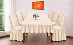 Cream Color Premium Turkish Fabric Chair Cover