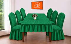 PriyoTex Premium Turkey Style Chair Cover – Set of 4 (Green)