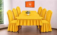 Premium Turkish Elastic Chair Cover Yellow Color