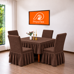 Coffee Color Leaf Fujian Chair Cover