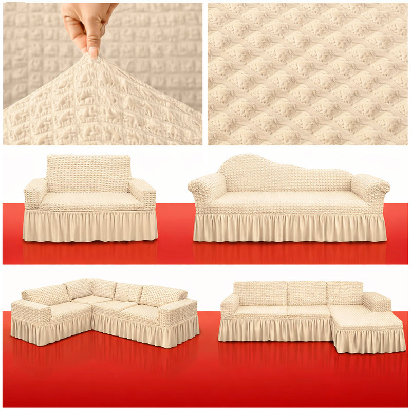 Original Turkish Sofa Cover Cream color Set