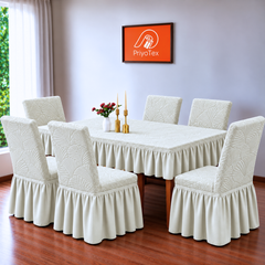 Cream Color Leaf Fujian Chair Cover