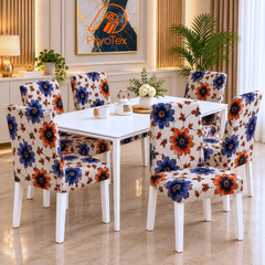 Daisy Floral Design China Print Chair Cover