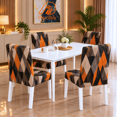 Diamond Pattern Print China Chair Cover