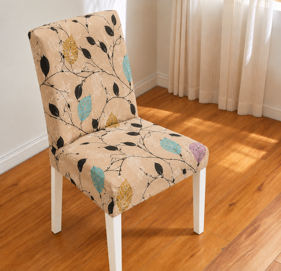 Dynasty Cream Modern China Print Chair Cover