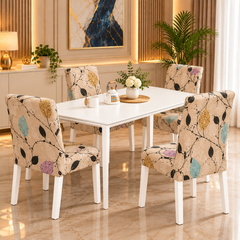 Dynasty Cream Modern China Print Chair Cover