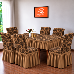 Golden Black Color Jacquard Chair Cover