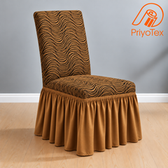 Golden Brown Banglalink Design Jacquard Sofa Cover
