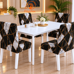Marble Texture China Print Chair Cover