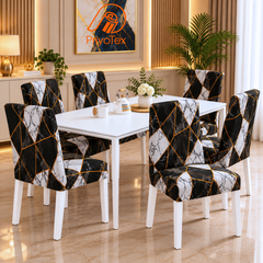 Marble Texture China Print Chair Cover