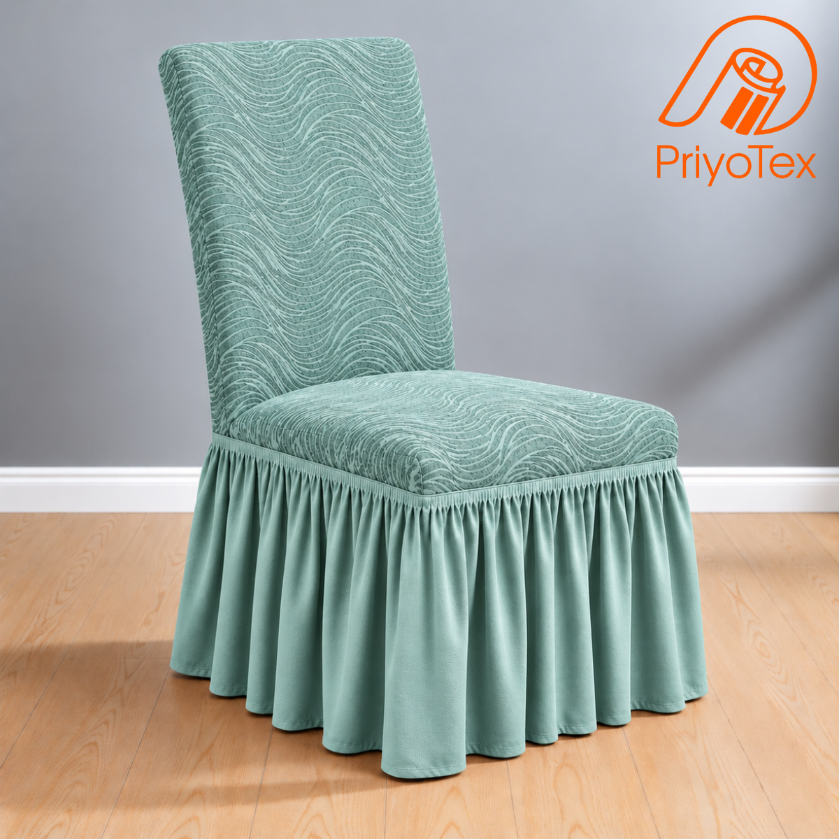 Mint Green Banglalink Jacquard Chair Cover