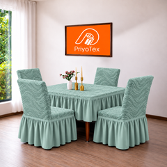 Mint Green Banglalink Jacquard Chair Cover