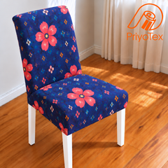 Night Blue Rose Bliss China Print Chair Cover