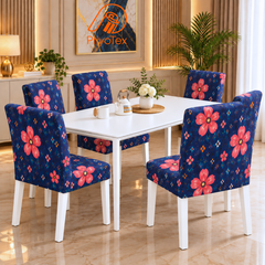 Night Blue Rose Bliss China Print Chair Cover