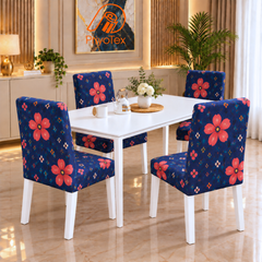 Night Blue Rose Bliss China Print Chair Cover