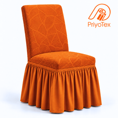 Orange Color Leaf Fujian Chair Cover