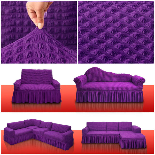 Premium Turkey Sofa Cover Purple Color