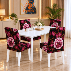 Rose Pink Color Print China Chair Cover