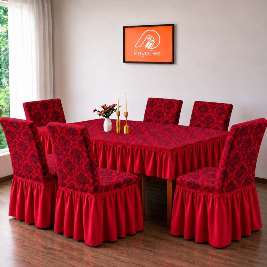 Royal Fabric Jacquard Chair Cover – Premium Elegant Design