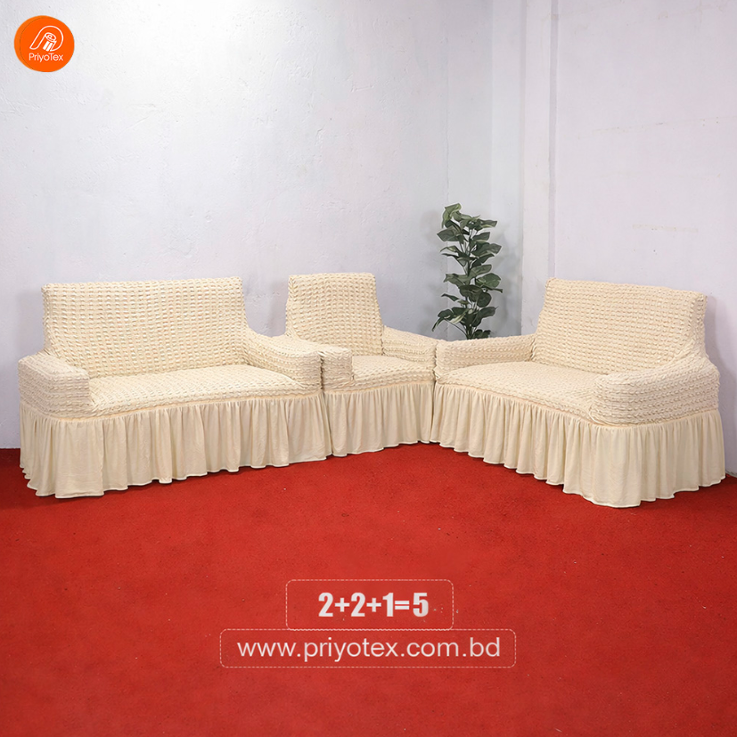 Original Turkish Sofa Cover Cream color Set