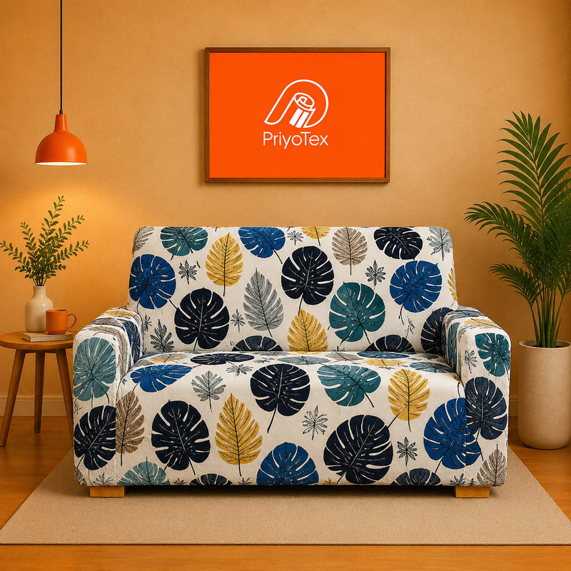 Tropical Monstera Leaf Design China Print Sofa Cover