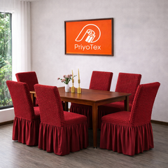 Premium Turkey Style Chair Cover – (Maroon)