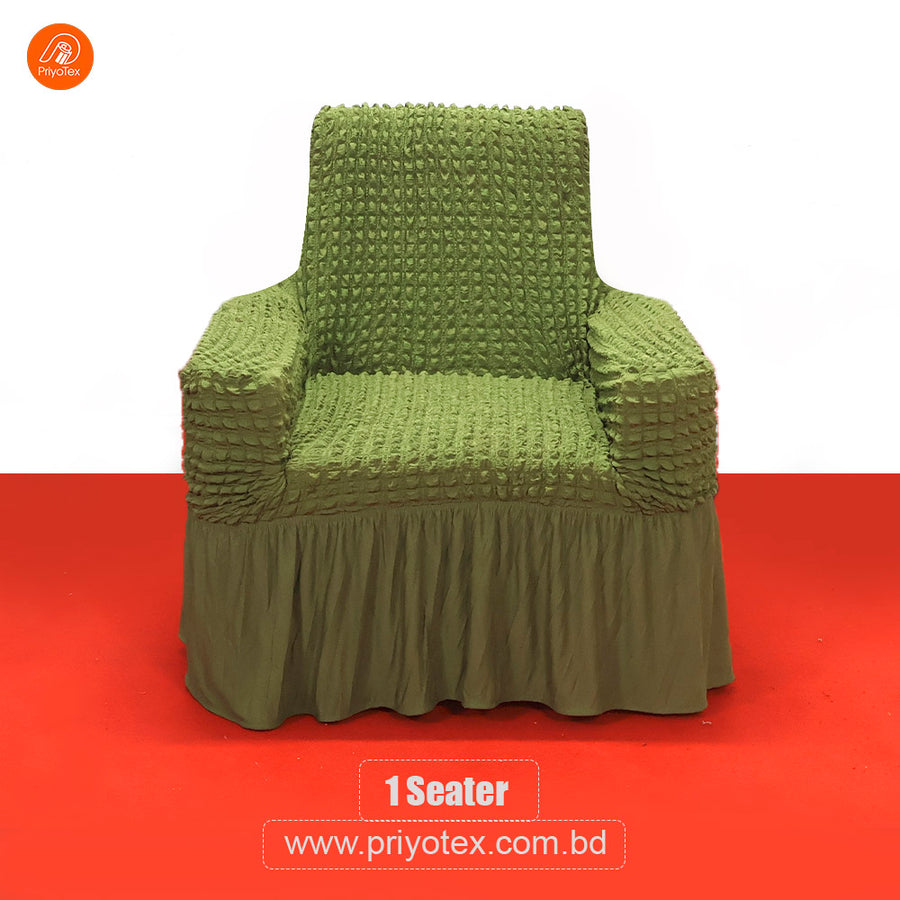 Original Turkish Fabric Sofa Cover Set Olive Color