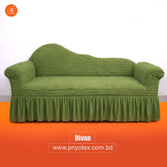 Original Turkish Fabric Sofa Cover Set Olive Color