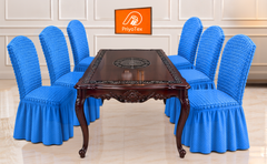 PriyoTex Premium Turkey Style Chair Cover – Sky Pest Color (Set of 4)