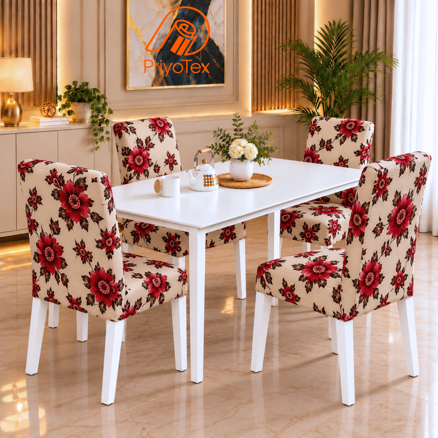 Vintage Floral China Print Chair Cover