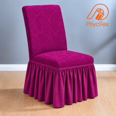 Violet Color Leaf Fujian Chair Cover