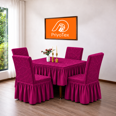 Violet Color Leaf Fujian Chair Cover