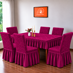 Violet Color Leaf Fujian Chair Cover