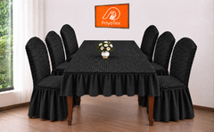 Premium Turkey Style Elastic Chair Cover - Black Color
